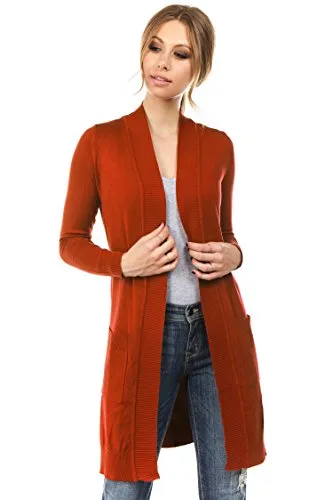 CIELO Women's Long Sleeve Sweater Duster Cardigan
