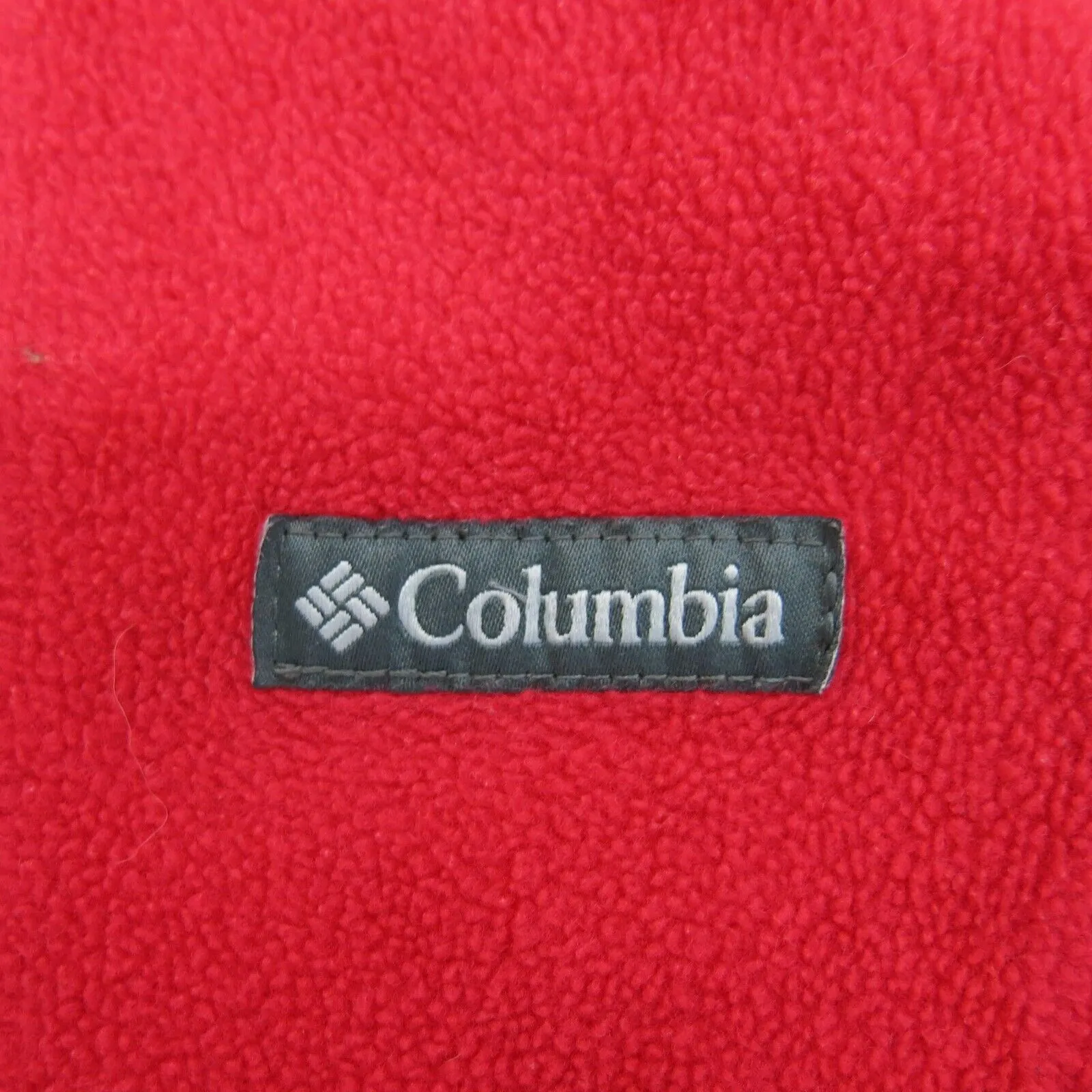Columbia Womens Full Zip Up Fleece Jacket Long Sleeves Mock Neck Red Size Small