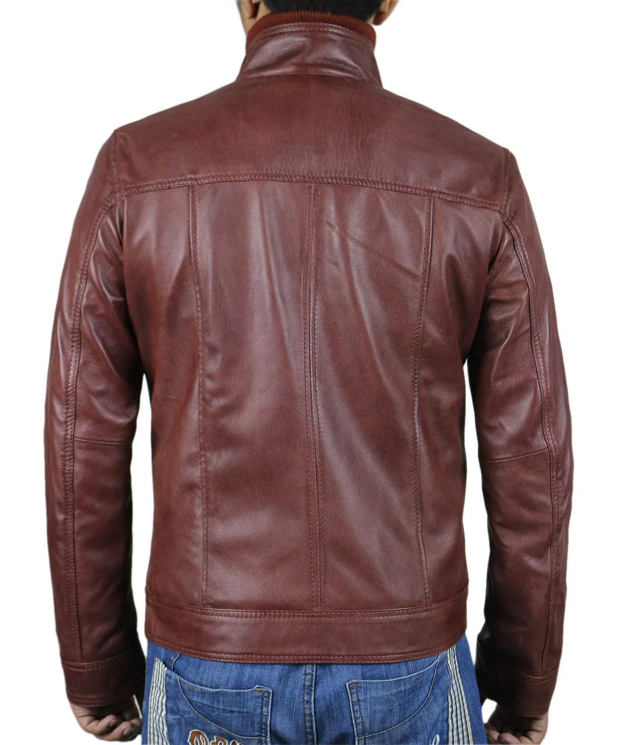 Leather Jackets Hub Mens Genuine Lambskin Leather Jacket (Black, Fencing Jacket) - 1501063