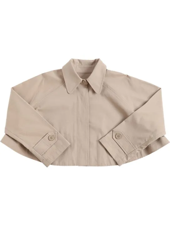 MM6 Maison Margiela   Logo embroidered cotton gabardine jacket 