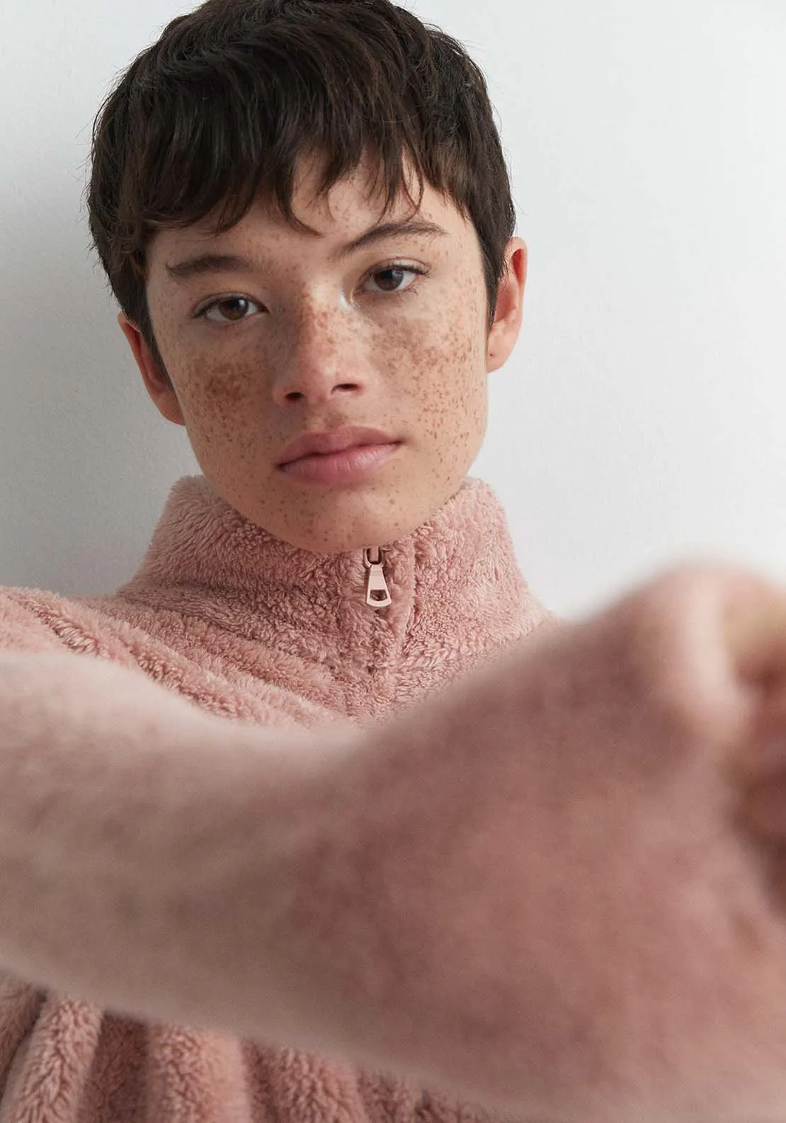 Plain polar fleece jacket - Pink