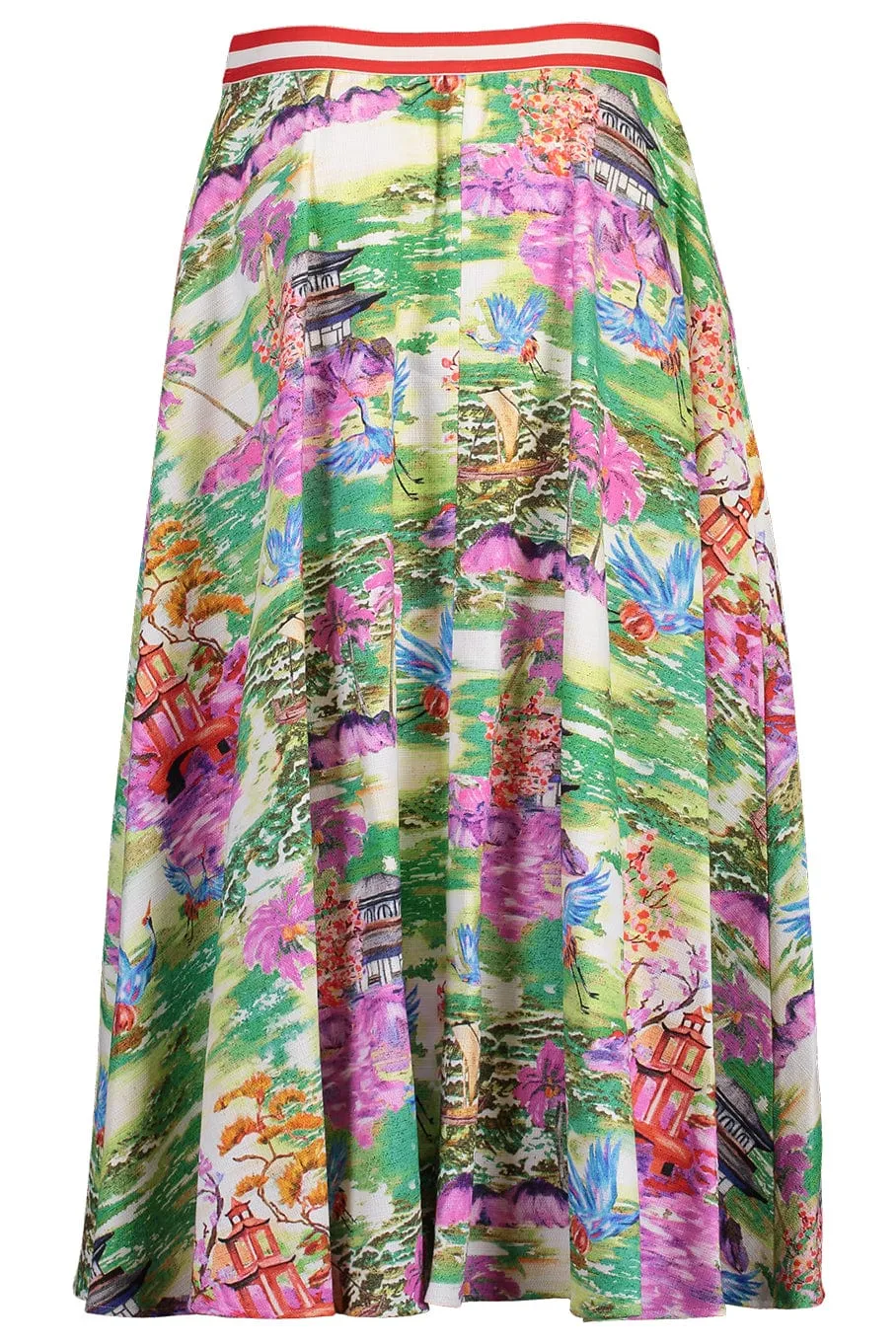 Printed Midi Skirt