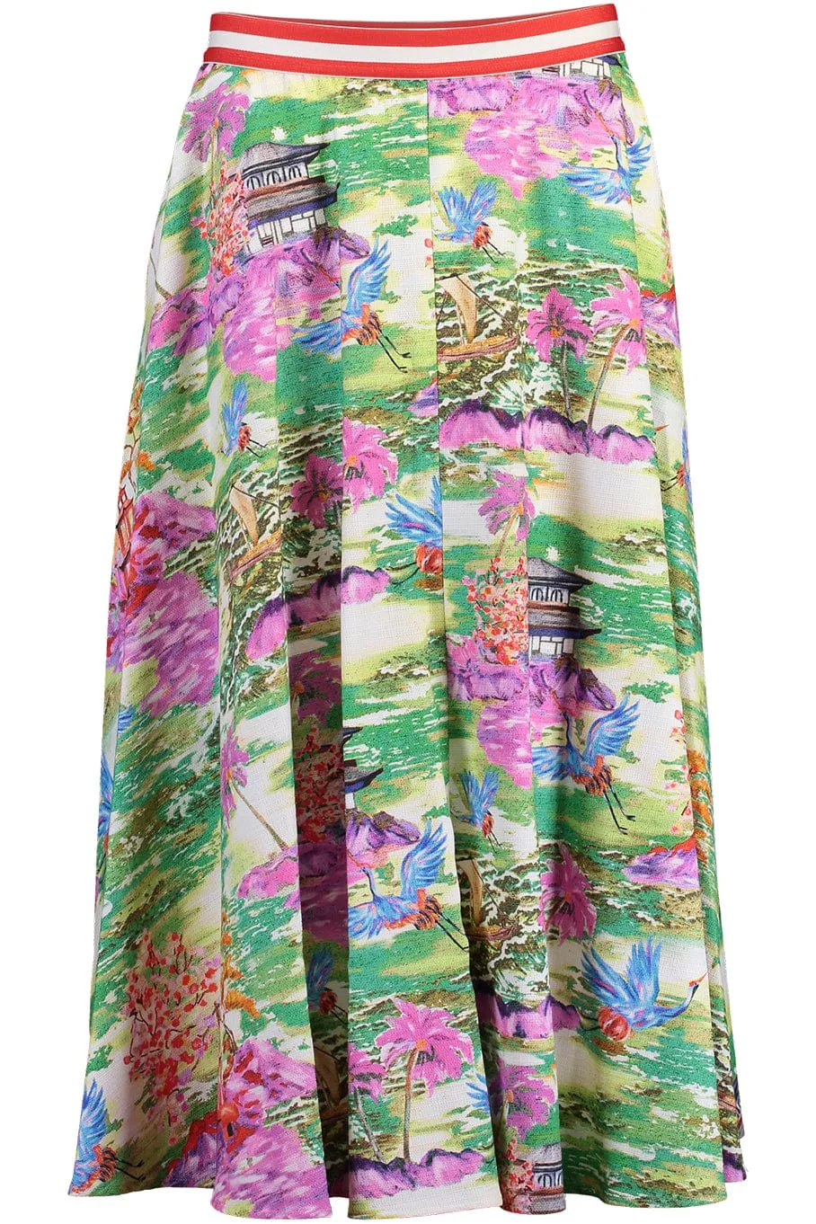 Printed Midi Skirt